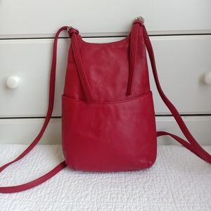 J.P. Ourse & Cie. Leather Backpack - Red
